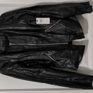 Guess vegan leather jacket NWT